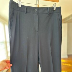 Talbots Black Signature Pants, High Waisted, Creased Centres, Wool Blend